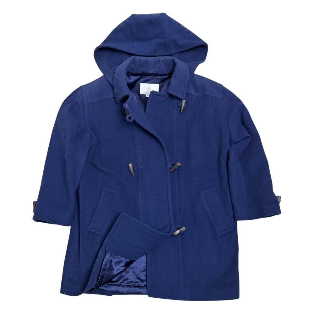 LONDON FOG Wool & Cashmere Vintage Designer Long Trench Pea Coat Womens 12